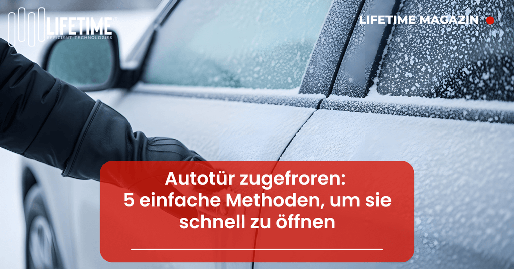 Zugefrorene Autotür