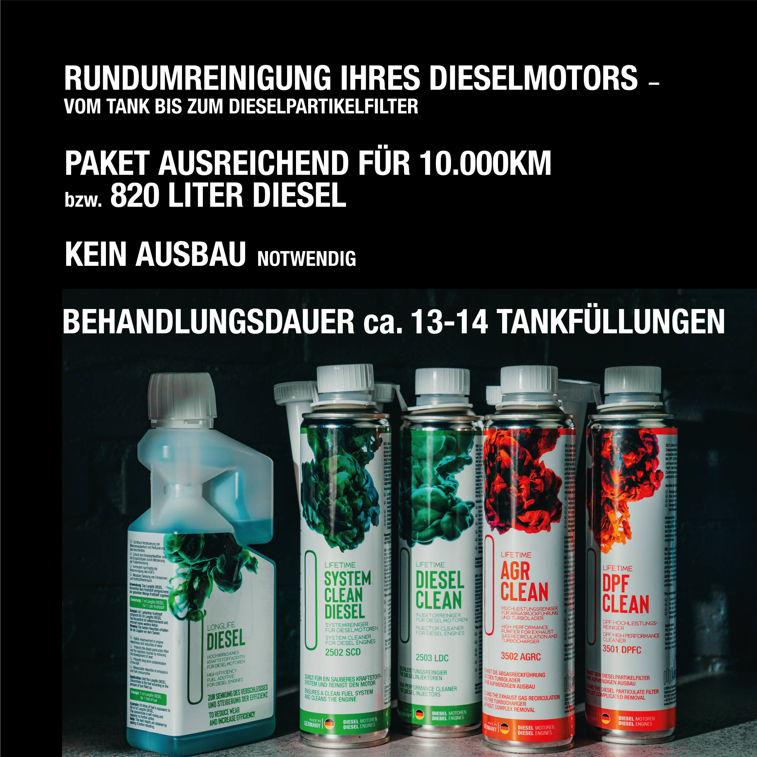 Lifetime Diesel-All-in-One-Pflegepaket - Lifetime Technologies Shop