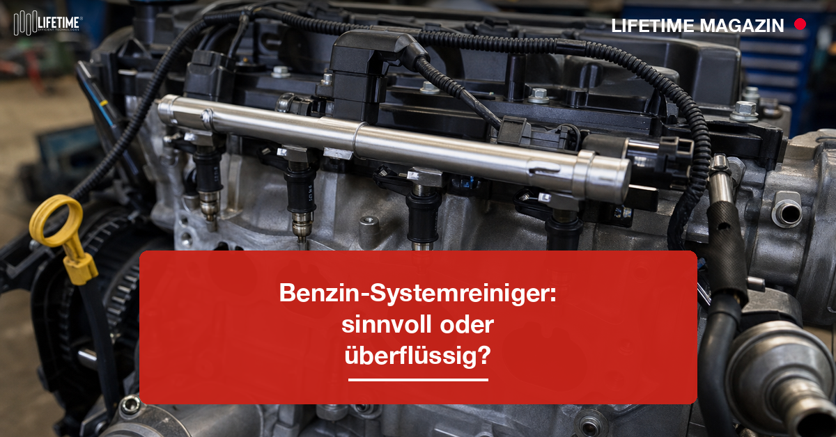 Einspritzleiste mit Injektoren an einem Benzinmotor in der Werkstatt – Benzin-Systemreiniger sinnvoll oder überflüssig