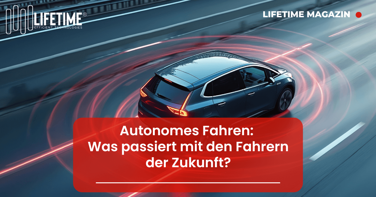 Fahrzeug fährt mit dargestellten Radarlinen