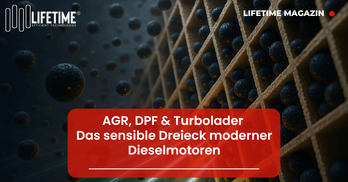 DPF in stilisierter Nahaufnahme