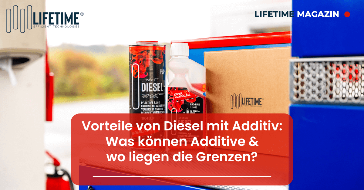 Diesel Additive stehen an Zapfsäule