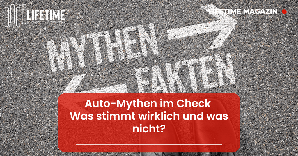 Asphalt mit Mythen & Fakten beschriftet