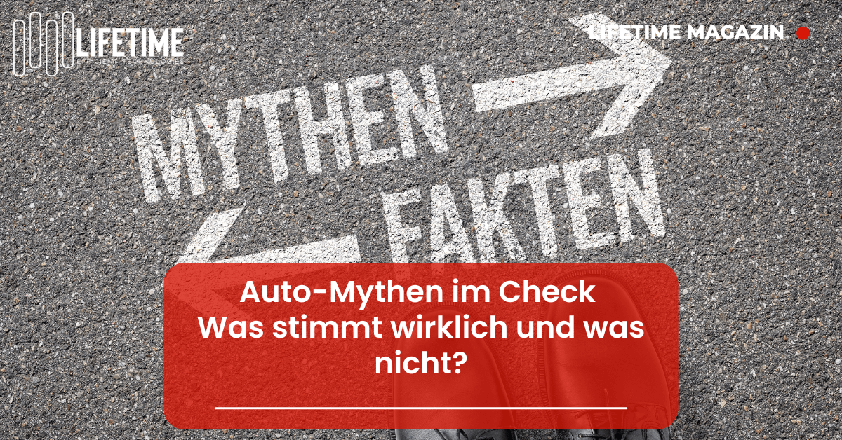 Asphalt mit Mythen & Fakten beschriftet