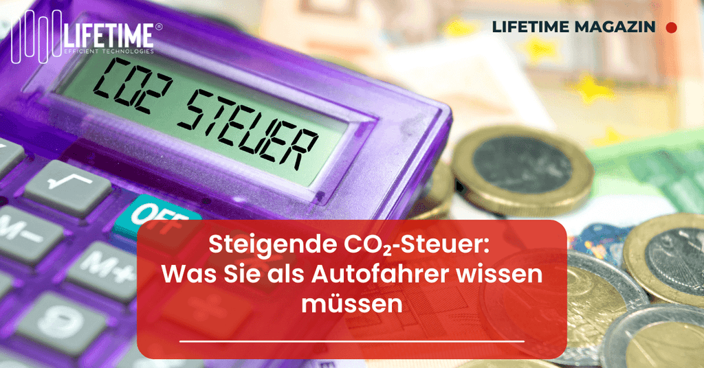 Taschenrechner mit Bargeld im Hintergrund
