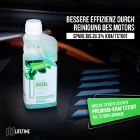 Longlife DIESEL - Basis-Pflege für den Dieselmotor, Kraftstoffadditiv, Refill-Kit 1 x 500ml + 1 x 1.000ml