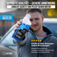 Longlife BENZIN Pro-Line - Premium-Pflege für den Benzinmotor, Kraftstoffadditiv, Refill-Kit 1 x 500ml + 1 x 1.000ml