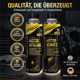 Lifetime Öl Reinigungs- & Schutz Paket PRO-LINE - Motorspülung + Motorschutz - gegen Ölschlammbildung, Frischöl-Schock, Kaltstart-Verschleiß, Verkokungen