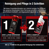 Anwendung der Reinigungs-Kur in zwei Schritten – DIESEL CLEAN Tank 1, Longlife DIESEL ab Tank 2