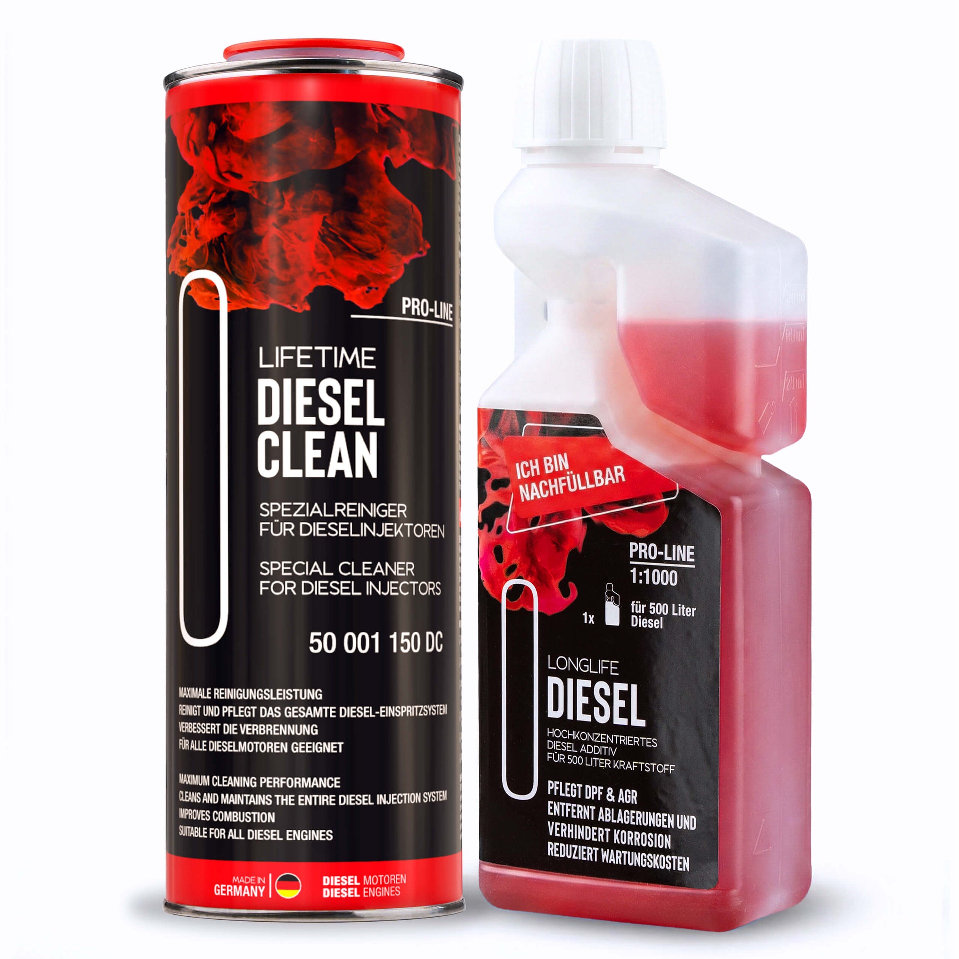 LIFETIME Diesel Injektor & System Reinigungs-Kur – Diesel-Reiniger und Diesel-Additiv im Set