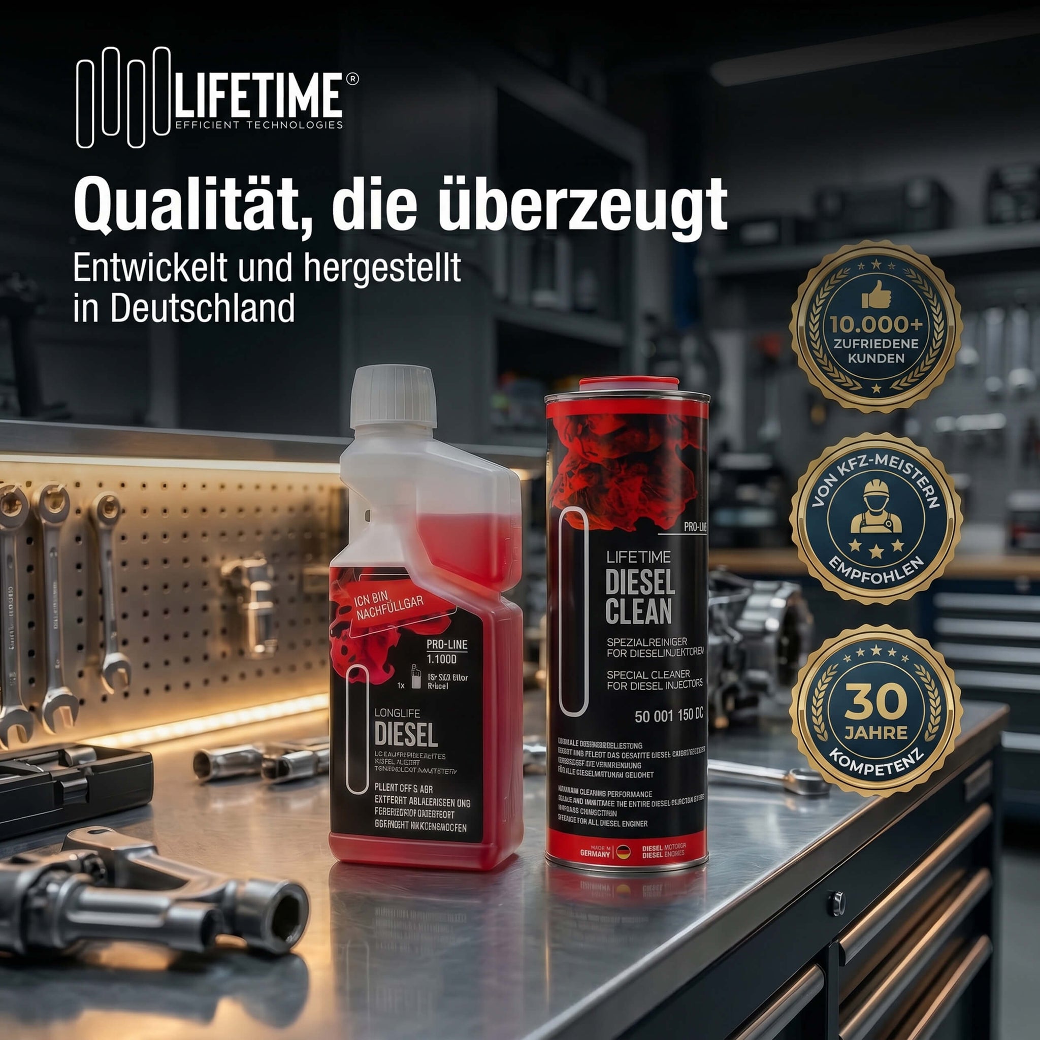 Werkstatt-Setting – LIFETIME Diesel-Reinigungs-Kur Qualitäts-Anker