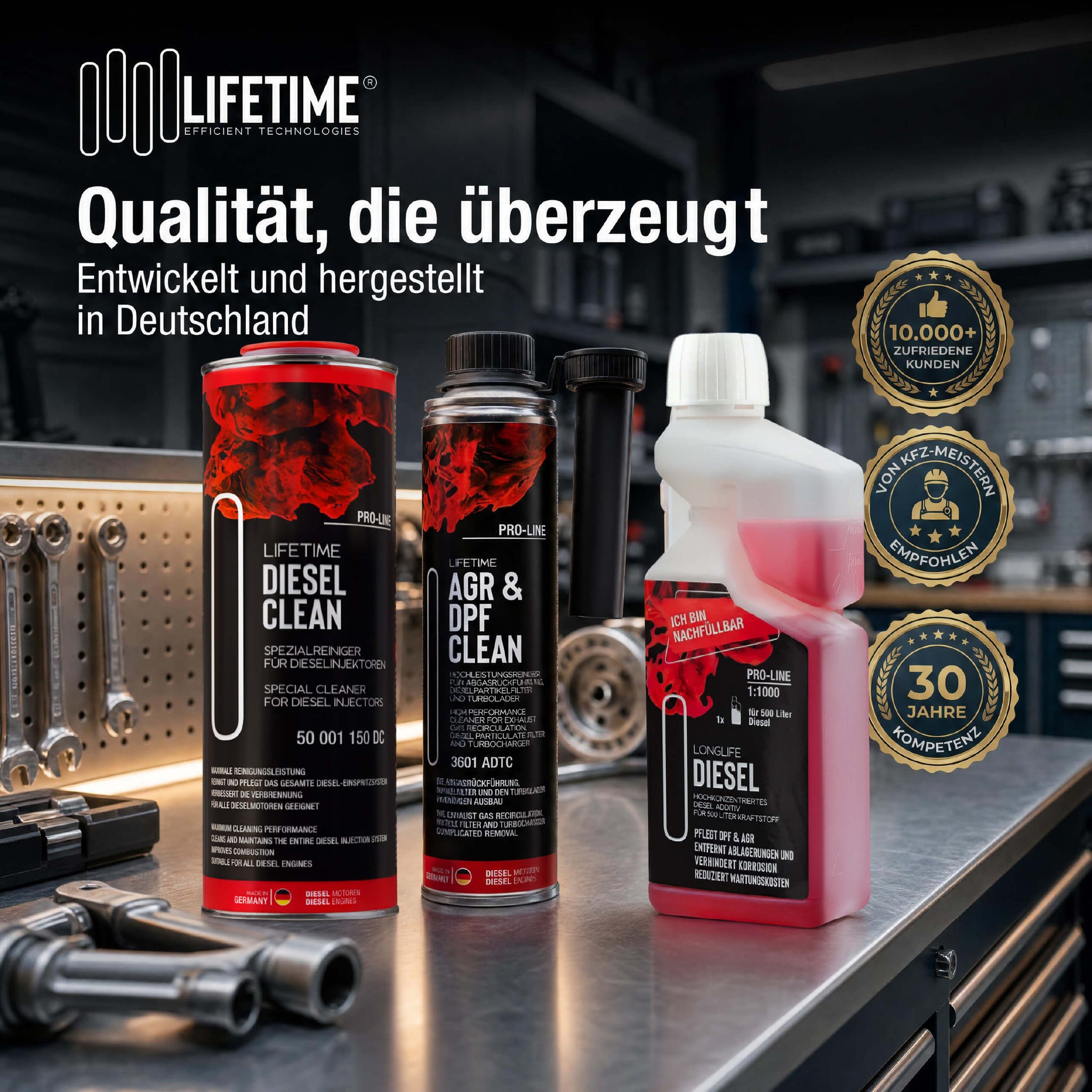 Werkstatt-Setting – LIFETIME Diesel-All-in-One-Kur Qualitäts-Anker