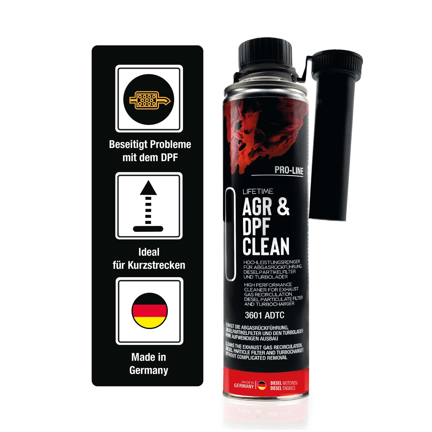 Lifetime AGR & DPF CLEAN Pro-Line  - Premium-Reiniger für AGR-Ventil, DPF und Turbolader, Kraftstoffadditiv, 400ml