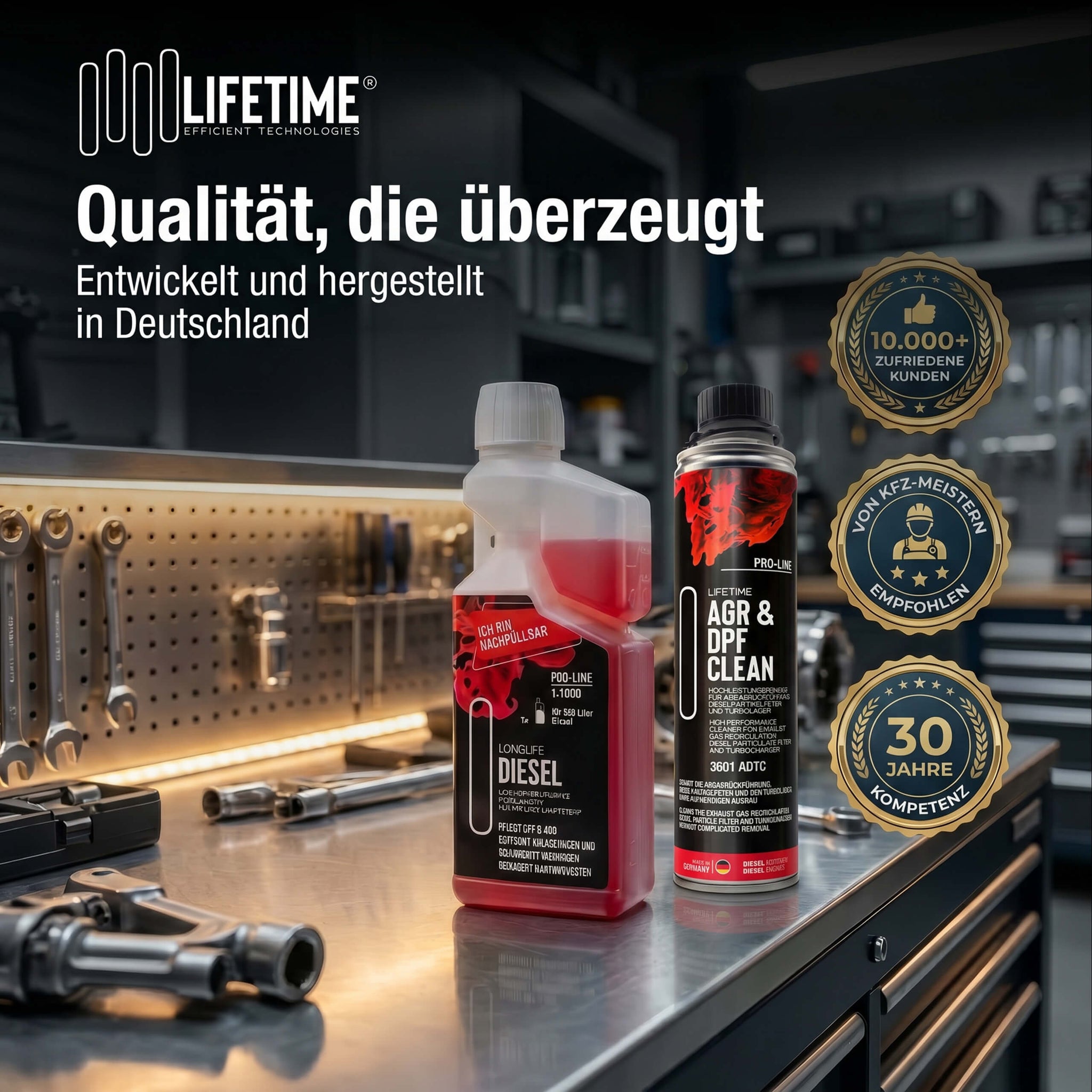 Werkstatt-Setting – LIFETIME AGR & DPF Reinigungs-Kur Qualitäts-Anker
