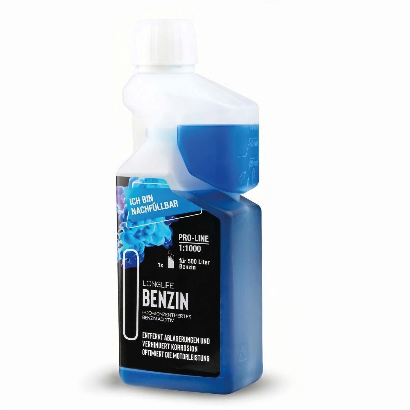 Longlife BENZIN Pro-Line - Premium-Pflege für den Benzin-Motor, Kraftstoffadditiv, nachfüllbare Dosierflasche 500ml