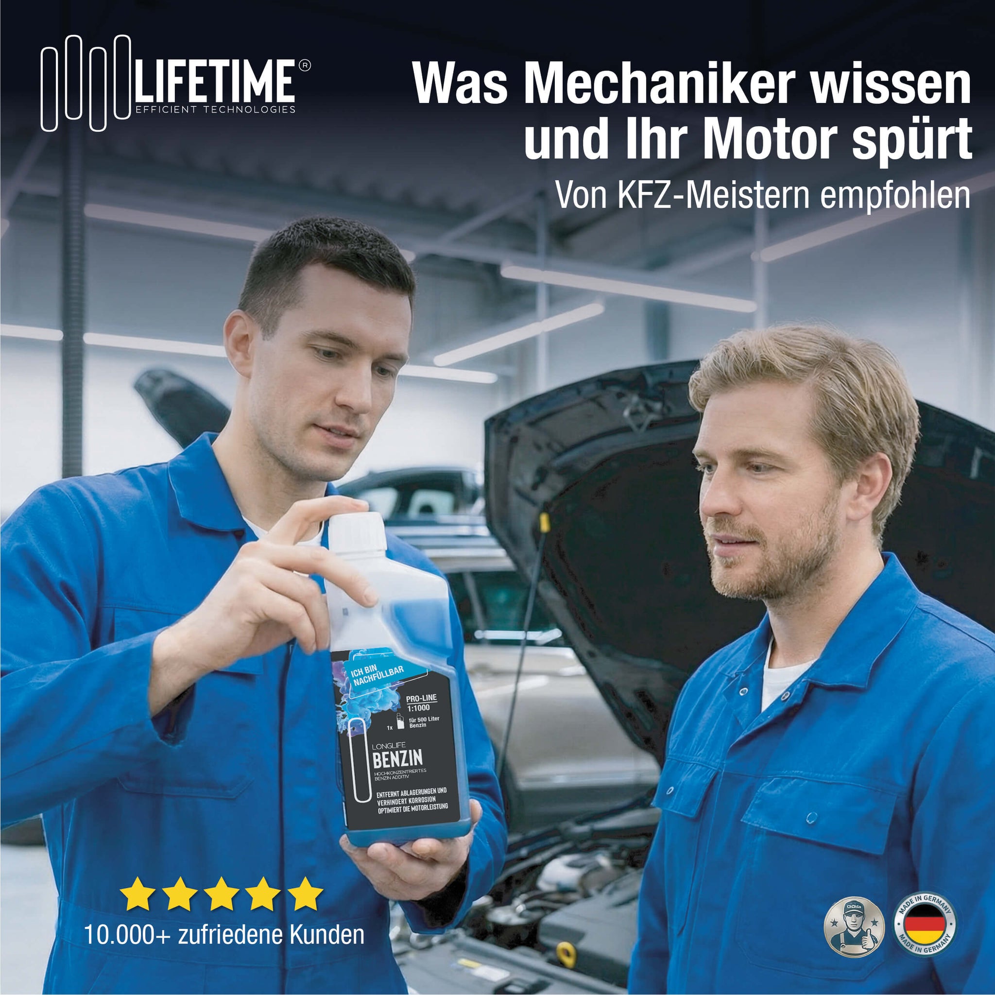 Longlife BENZIN Pro-Line - Premium-Pflege für den Benzinmotor, Kraftstoffadditiv, Nachfülldose 1.000ml