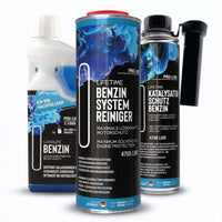 Lifetime Benzin All-in-One Set PRO-LINE – Systemreiniger 1L + Katalysator Schutz 400ml + Longlife Benzin 500ml - Systemreinigung & OPF & Kat Schutz & Dauerpflege