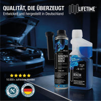 Lifetime Benzin Katalysator Reinigungs-Kur PRO-LINE - Katalysator Schutz 400ml + Longlife Benzin 500ml - OPF & Kat Schutz & Dauerpflege