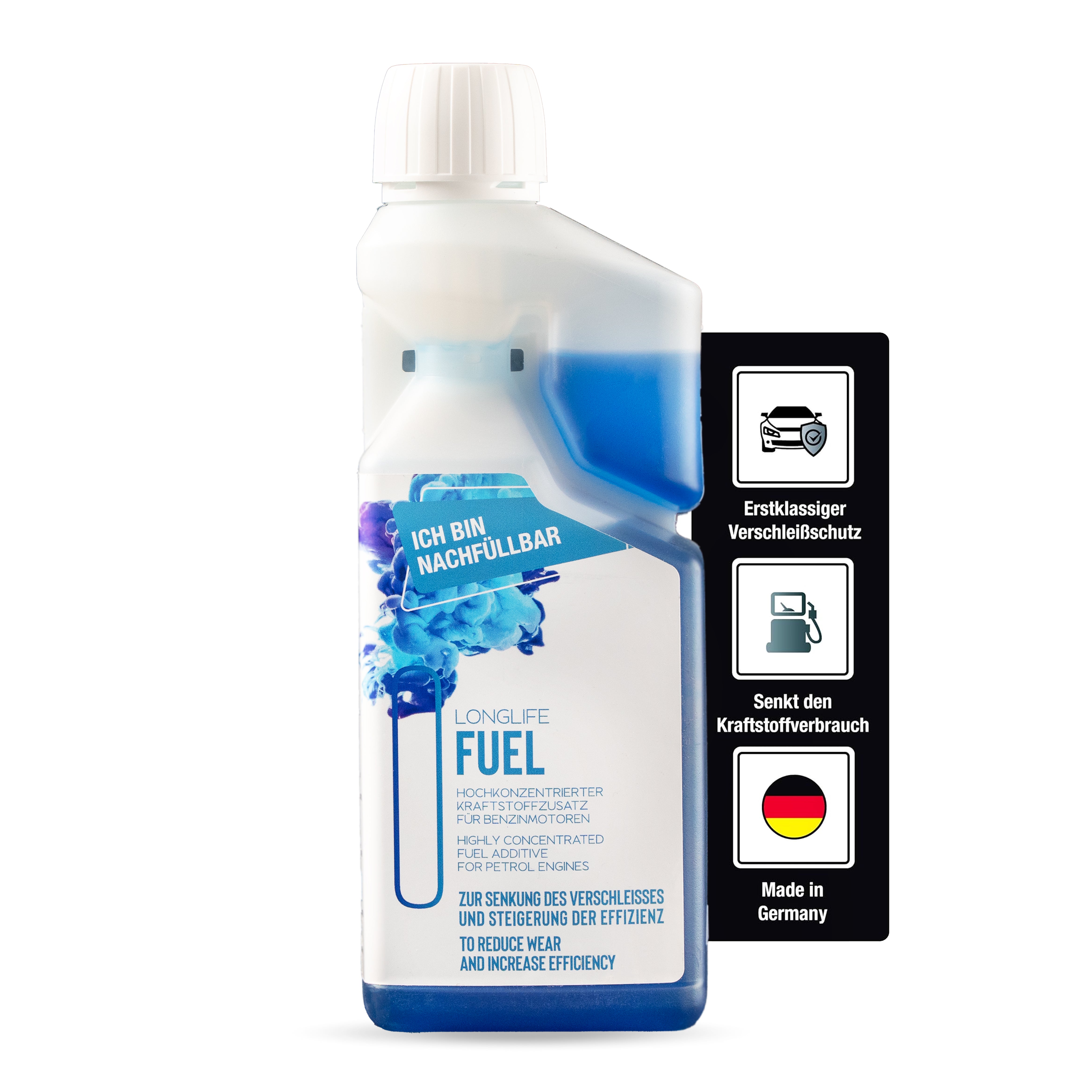 Longlife FUEL | Motor Systempflege | Benzin Additiv | 500ml