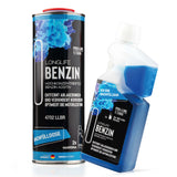 Longlife BENZIN Dosierflasche 500 ml und Nachfülldose 1.000 ml Frontansicht