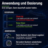 Longlife DIESEL Green V2 Dosierung: Keep Clean 1:8.000 und Clean Up 1:6.000, beim Bunkern dem Diesel zugeben