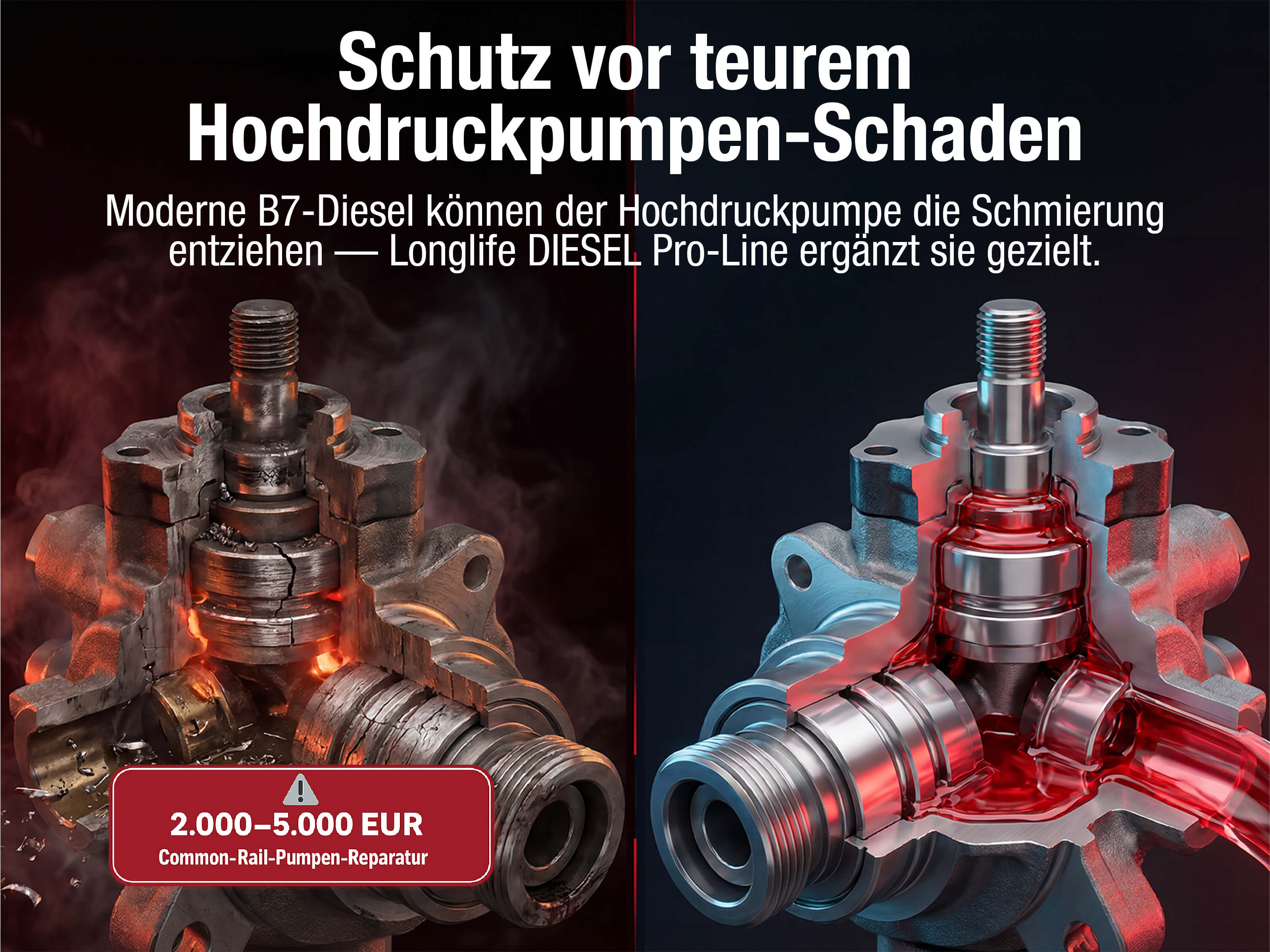 Longlife DIESEL schützt vor teueren Reparaturen der Hochdruckpumpe