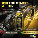 Lifetime MOTORSCHUTZ - Motoröl-Additiv für Benzin- und Dieselmotoren, 300ml für bis zu 7L Motoröl