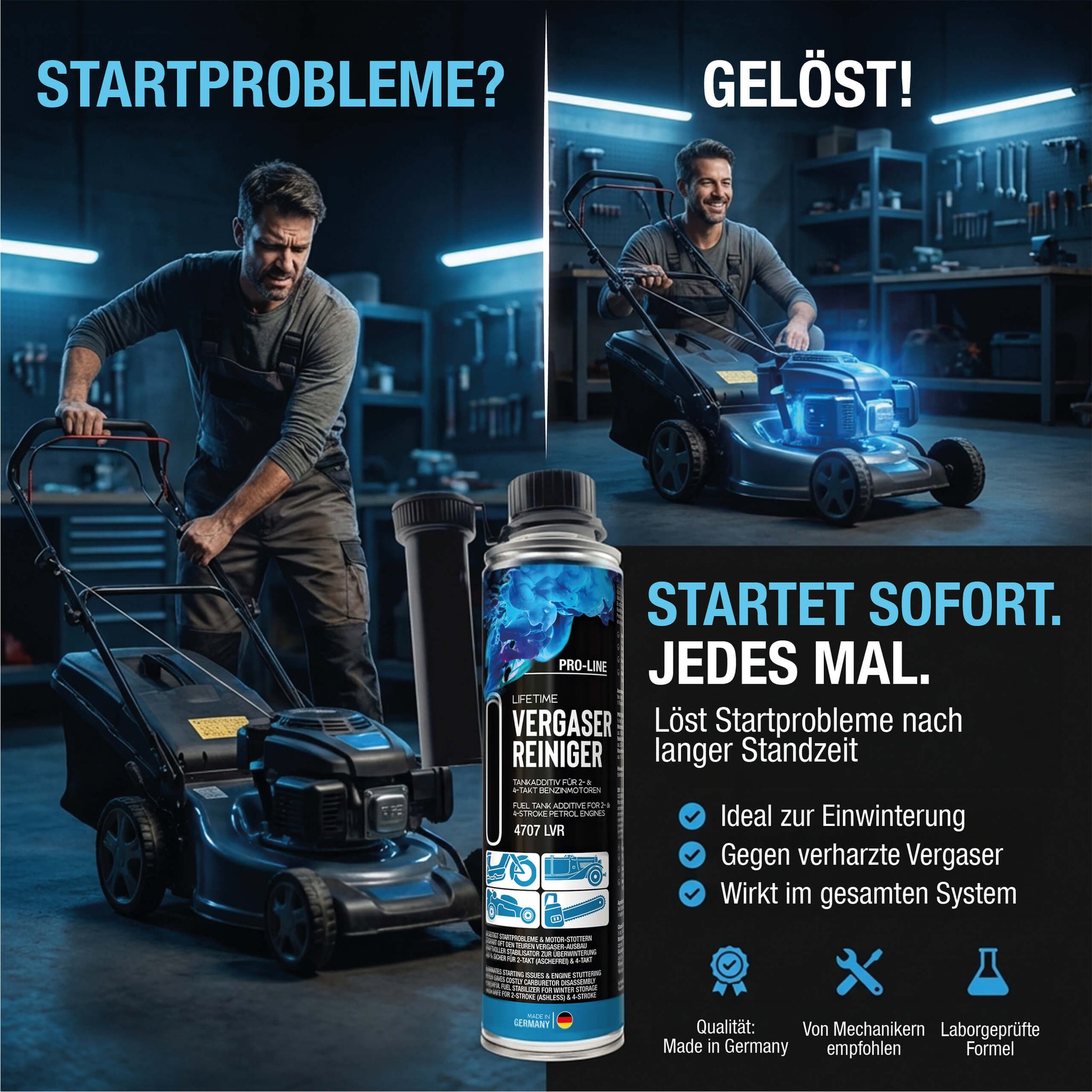 Startprobleme nach der Standzeit – mit dem LIFETIME Vergaserreiniger lösen