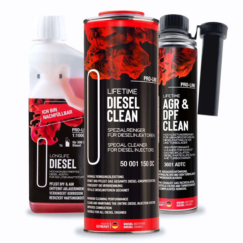 Diesel All-in-One Reinigungs-Kur Pro-Line – Set mit drei Gebinden